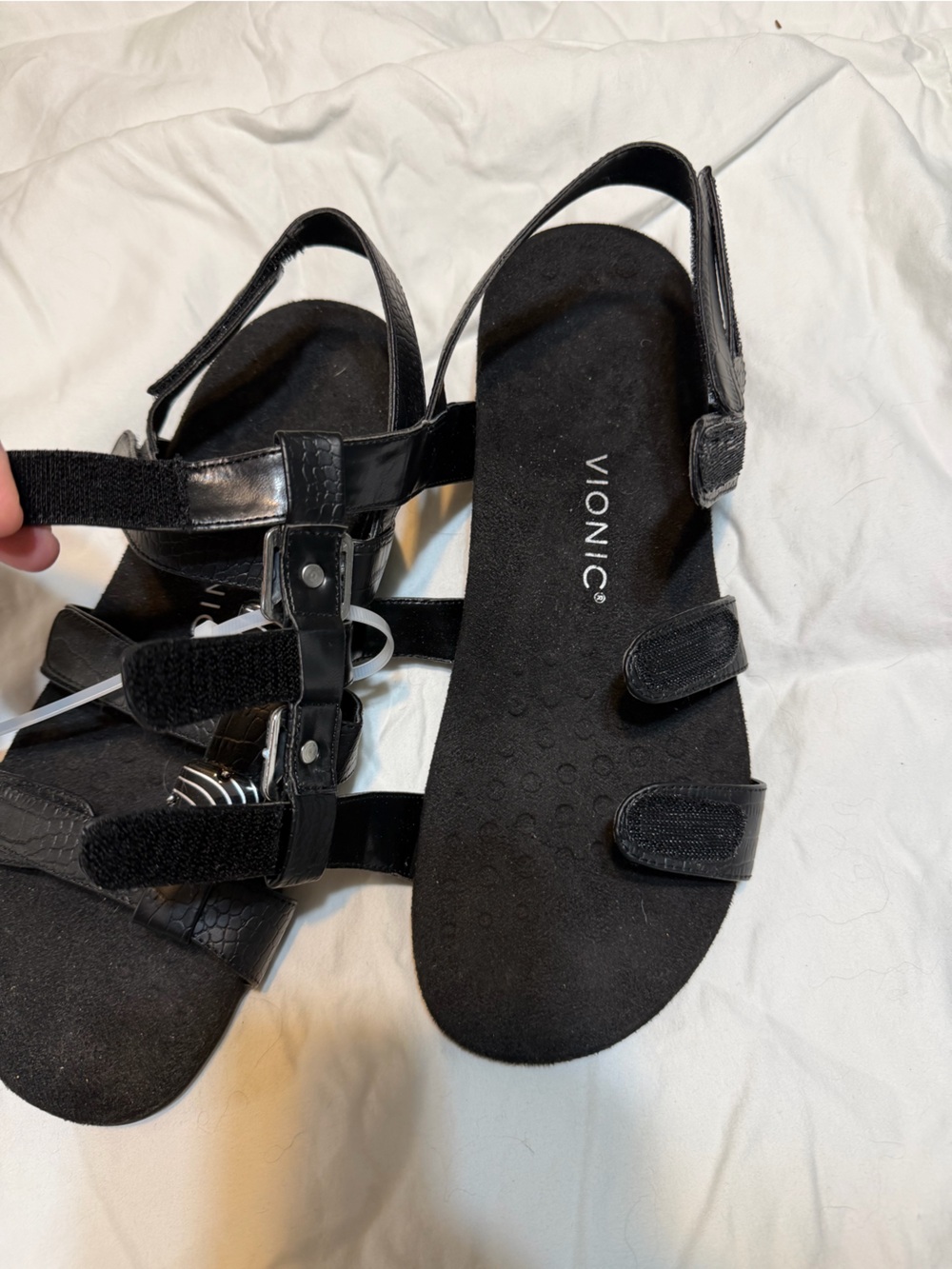 Vionic Women’s Adjustable Comfort Sandals Black Size 10 Orthotic - Picture 3 of 6
